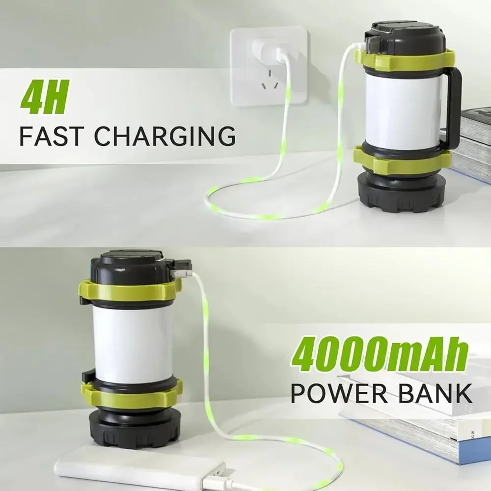 AlpsWolf Camping Lantern Rechargeable Camping Flashlight 4000 Capacity Power ...
